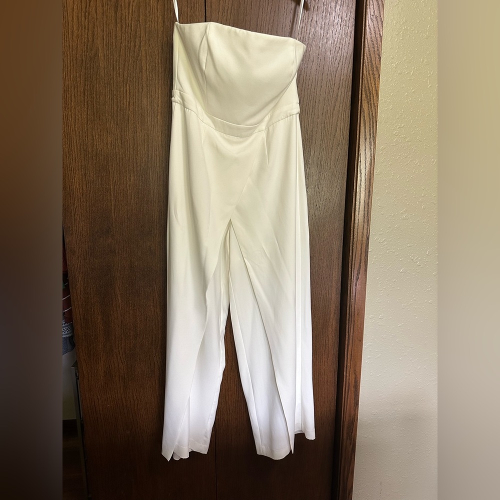 White House Black Market Ivory Jumpsuit